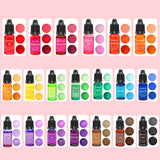 QIXIAMO Candle Dye 20 Colors Liquid Candle Making Dye for Candle Making Supply Kit Candle Coloring for Dyes 0.35oz/10 ml, 0.358inch QIXIAMO