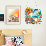 ARPADAMO Hanging Diamonds Art kit for Adult,DIY Summer Beach Pendant Diamonds Painting Art Kit, 7.2x7 inch Acrylic Diamonds Painting Board Kit Ornament, Special Crystal Diamond Hanging Ornament ARPADAMO