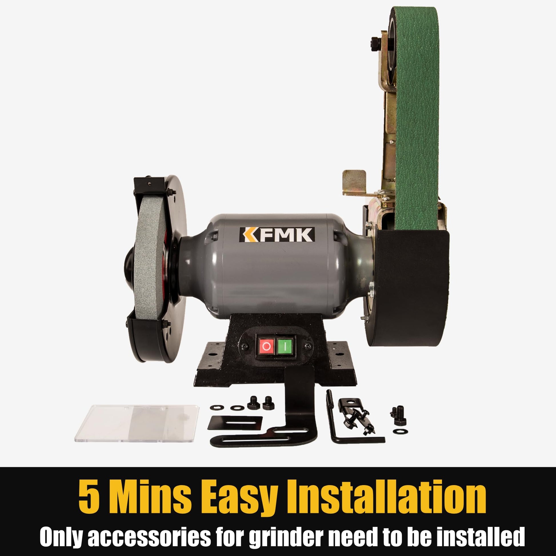 KFMK 𝟑𝐢𝐧𝟏 2"x36" Belt Sander 7" Disc Sander and 8" Grinder Combo, 3.1 Amp Bench Belt Sander for Metal Working, 2 inch Belt Grinder for Knife Making and Sharpening, KF8236 - WoodArtSupply