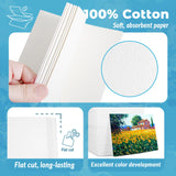TOUNALKER 500 Pcs Watercolor Paper Bulk, White Cold Press Paper 300 GSM Watercolor Paper Pad Sketch Art Painting Paper for Kids Watercolorist Academy Students Beginning Drawing TOUNALKER