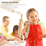 BILLIOTEAM 6 Pack 8 Inch Mini Wood Rolling Pin,Great for Children Kids Girls and Boys,Small Wooden Rollers for Art and Crafting,Baking,Cookie Dough,Cooking,Clay,Play Doh BILLIOTEAM