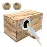 Tfwadmx Cockatiel Nesting Box Bird Nest Box Wood Bird House for Cage Parrot Breeding Boxes for Conures and Other Medium Sized Birds 13.4" x 7.5" x 6.7" Tfwadmx