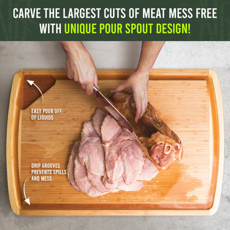GREENER CHEF 36 Inch 4XL Extra Large Cutting Board with Lifetime Replacements - Wood Butcher Block Cutting Board - Bamboo Stove Top Cover for Extra Countertop Space - Giant Wood Charcuterie Board Greener Chef