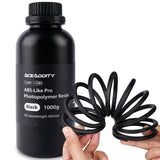 Aceaddity ABS-Like Pro Printer Resin - 405nm UV-Curing Standard Photopolymer Resin with Hardness and Toughness for LCD/DLP/SLA 3D Printers, High Precision & Non-Brittle (Black, 1kg) Aceaddity