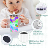 Wzaytia 12 Oz Sublimation Sippy Cup 6 Pack, Kids Sublimation Sippy Tumblers, Stainless Steel Sublimation Todder Water Bottle Wzaytia