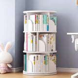 Lebolna Rotating Solid Wood Bookshelf Tower - Stylish 3/4/5 Tier Bookcase in White Lebolna