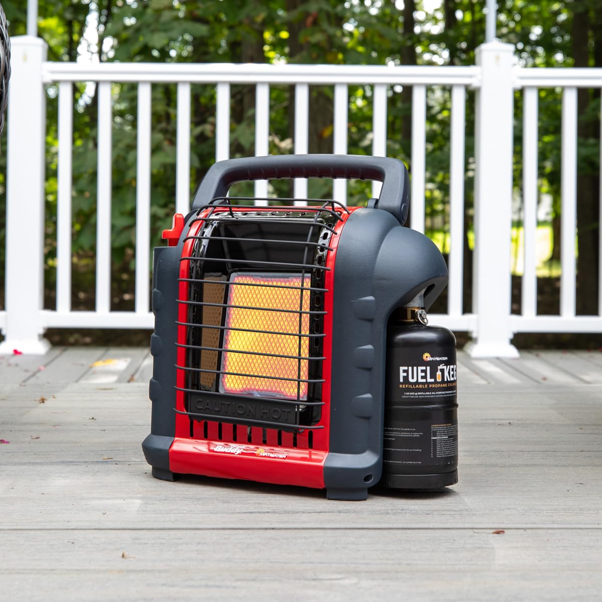 Mr. Heater Portable Buddy Heater MH9BX 4,000-9,000 BTU Indoor-Safe Propane Radiant Heater For Campers, Workshops, Job Sites, Patios & More - Red, Black Mr. Heater