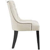 Modway Regent Modern Elegant Button-Tufted Upholstered Fabric with Nailhead Trim, Dining Side Chair, Beige Modway