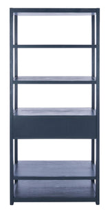 Safavieh Home Collection Johni Navy and Gold 5-Shelf Storage Etagere SAFAVIEH