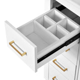 Virubi 30 Inch Bathroom Vanity with Ceramic Sink, Modern Bathroom Storage Cabinet with 3 Drawers and 2 Doors, Freestanding Bathroom Vanities, Soft Closing, Solid Wood Frame Virubi