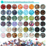 PAXCOO 2278Pcs Crystal Beads for Jewelry Making Supplies, 48 Colors Ring Making Kit Crystals Jewelry Making Kit for Adults Bracelet Earring Necklace Making PAXCOO
