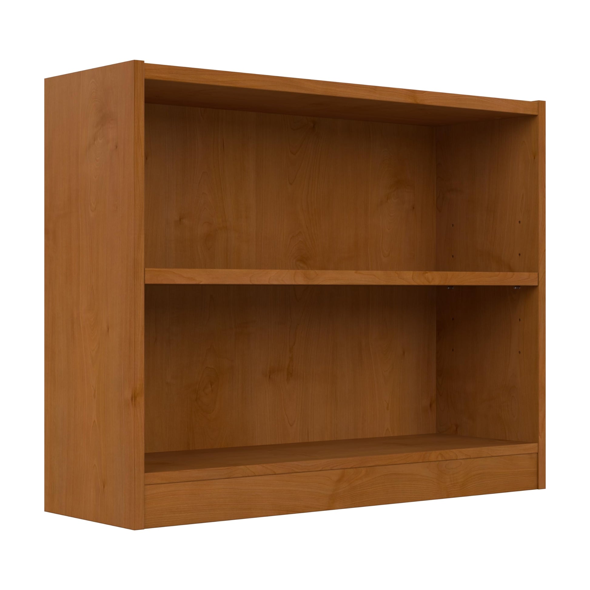 Bush Furniture Universal Small 2 Shelf Bookcase - Natural Cherry Finish - WoodArtSupply