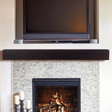 MANTELSDIRECT 60 Inch Floating Fireplace Mantel Wood Shelf in Coffee Bean - Austin from Mantels Direct | Wooden Rustic Wall Shelf Perfect for Décor and Electric Fireplaces MANTELSDIRECT