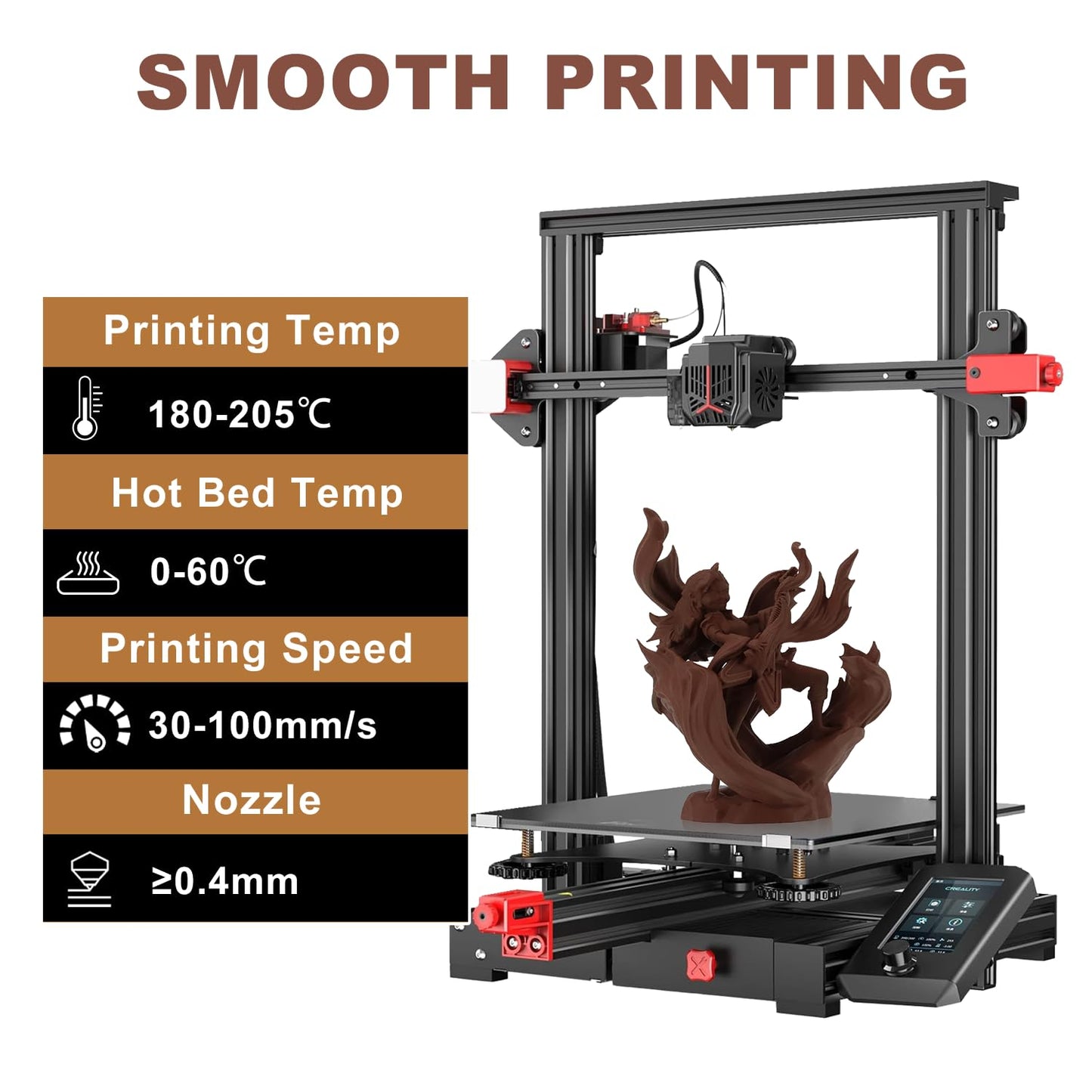 LOVOON Wood PLA Filament 1.75MM, Wood 3D Printer Filament, 3D Printing Filament, Most FDM 3D Printers and 3D pens are Compatible, Real Wood Texture, Wood Walnut,1kg(2.2lb)/Spool - WoodArtSupply