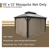 Kozyard Gazebo Privacy Curtain Outdoor Waterproof Sidewall for Hardtop Gazebo, OEM Replacement for Patio Gazebo Curtains for Alexander, Caesar, Rosana and Apollo Model (10ft x 12ft, Brown) Kozyard