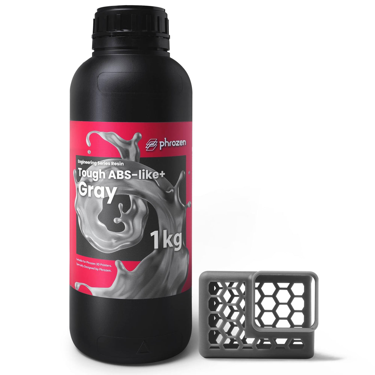 phrozen 3D Printer Functional Resin [Tough:ABS-Like+,Gray], 405nm DLP LCD UV-Curing Photopolymer Resin High Toughness for Plastic Models, Action Figures, Industry Applications, Prototyping (1KG) phrozen