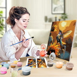 JOOZ Paint by Numbers Kit for Adults with Frame, Hummingbird Paint by Number with Easel, DIY Hummingbird Oil Painting by Numbers, Adult Paint by Number Kits Framed Canvas for Wall Decor 8x12 Inch JOOZ