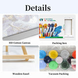 HeeBenor Framed Christmas Paint by Numbers Kit for Adults Beginner, Snowman Paint by Number with Easel, DIY Christmas Adult Paint by Number Kits on Canvas Framed 8x12 Inch for Home Wall Decor HeeBenor