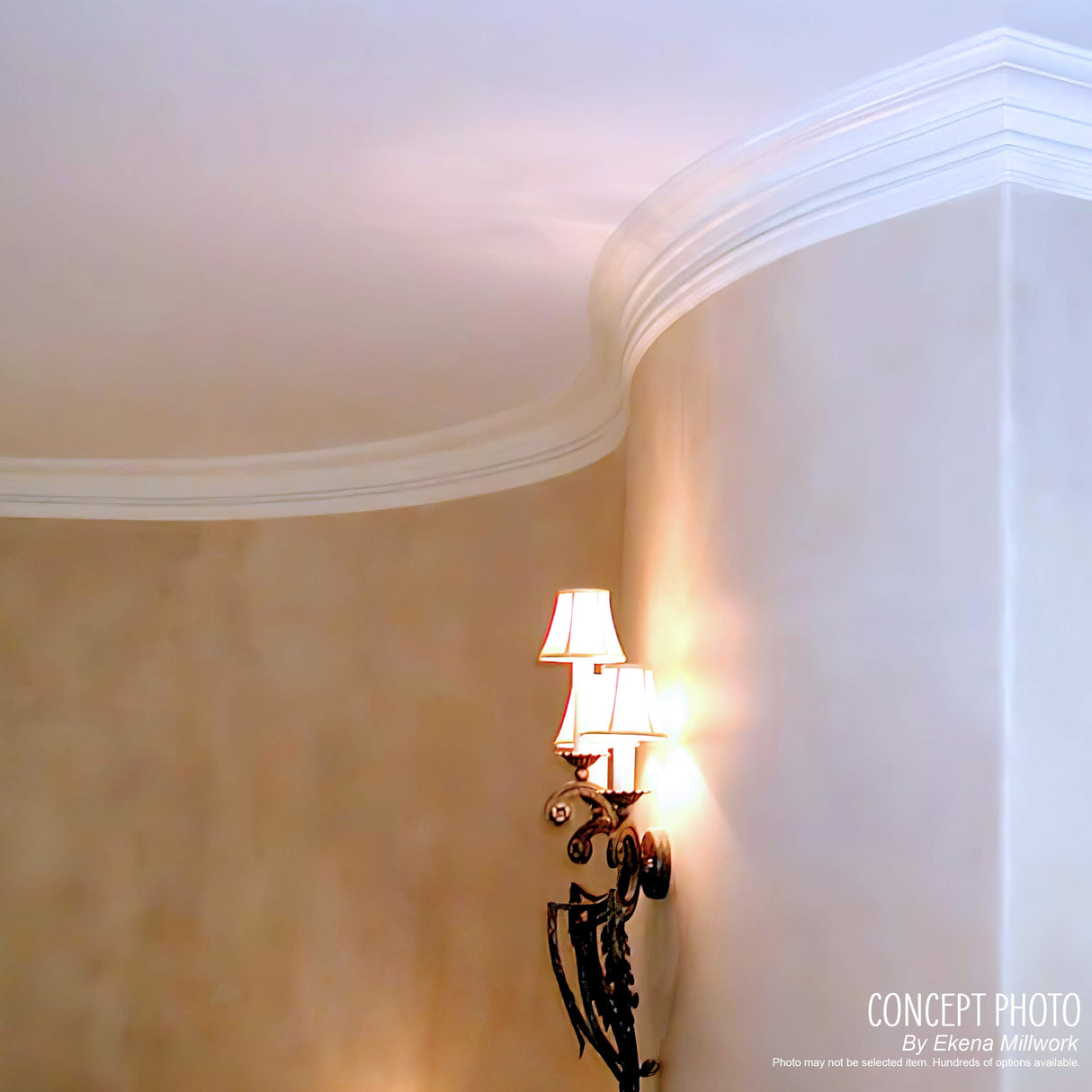 Ekena Millwork MLDFWM49X144 WM49 Crown Flexible Moulding, 3 5/8"F, Unfinished Ekena Millwork
