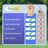 DIY Bird House Kits for Adults & Kids, Build Your Own Birdhouse Kit with Premium Cedar Logs, Birdhouse Kits for Adults to Build and Paint Pontuss