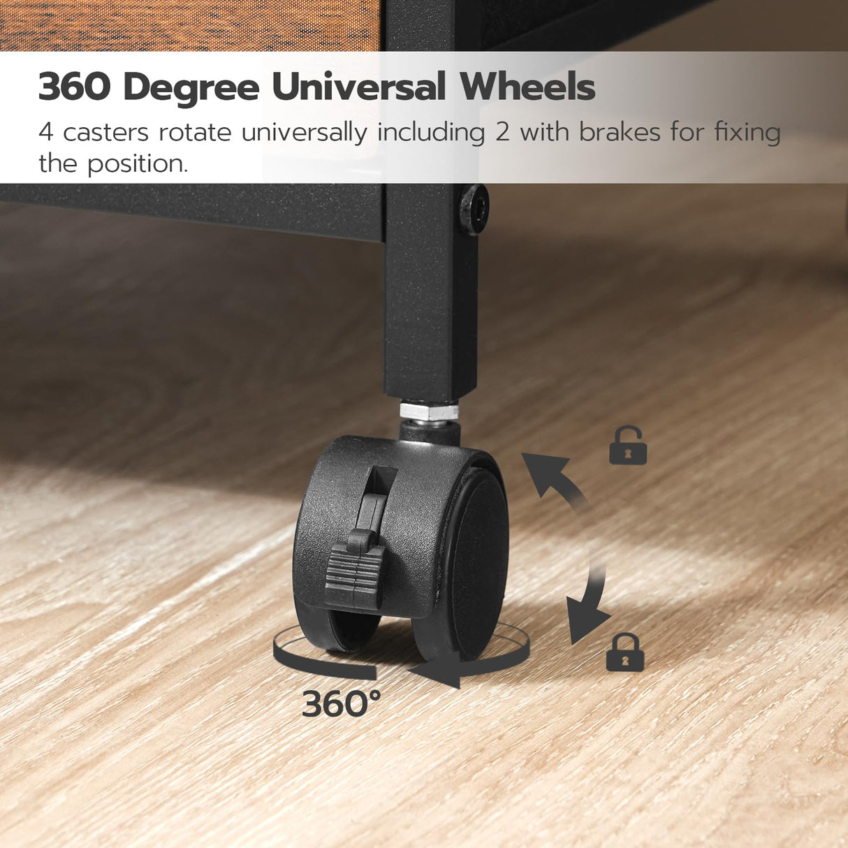 HOOBRO 2-Drawer Mobile File Cabinet, Filing Cabinet with Charging Station, Printer Stand with Open Storage Shelf, for A4/Letter Size, Home Office, Nonwovens Drawer, Rustic Brown and Black BF10UWJ01 HOOBRO