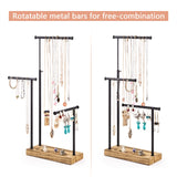 SRIWATANA Jewelry Organizer Stand, Extra Tall Necklace Holder Jewelry Holder, Gift Idea (Carbonized Black & Black) SRIWATANA