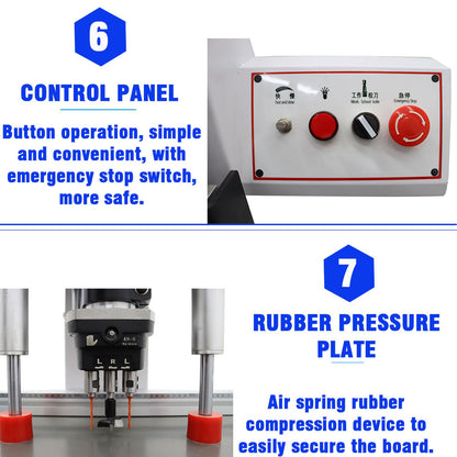 WYDDDARY Hinge Drilling and Boring Machine Hinge Boring Drill Press Machine Precision Woodworking Drilling for Cabinet and Furniture Single Head(48-6) 110V 1500W 2880RPM 0-50mm Depth - WoodArtSupply