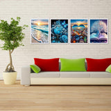 Mystara 12 Pack Diamond Painting Kits for Adults,Landscape Moon Diamond Beach Painting Set for Gift Home Wall Decor - 5D DIY Craft Kit with Diamonds(Modern-3) Mystara