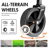 NEOTEC Collapsible-Folding-Wagon - Wagon Cart Heavy Duty Foldable Outdoor Utility with Silent Universal Wheels, Adjustable Handle for Camping NEO-TEC