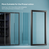 Manastin Beverage Refrigerator Cooler-120 Cans Freestanding Mini Fridge Cooler with Glass Door, Adjustable Shelves & Digital Temperature Display for Soda, Wine or Beer (Black, 3.2 Cu.Ft) Manastin