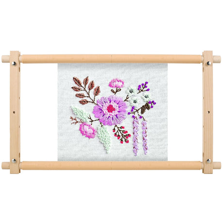 Needlepoint Embroidery Tapestry Scroll Frame, Cross Stitch Frame, Wood Needlework Frame, Quilting Hoop Stand, Needlepoint Frames for Stitching, Needlepoint Holder for Sewing Projects Craft 21.5" x 12" Tzgsonp