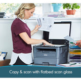 Brother Compact Monochrome Laser Printer, HLL2390DW, Convenient Flatbed Copy & Scan, Wireless Printing, Duplex Two-Sided Printing, Amazon Dash Replenishment Enabled,Black/Grey Brother