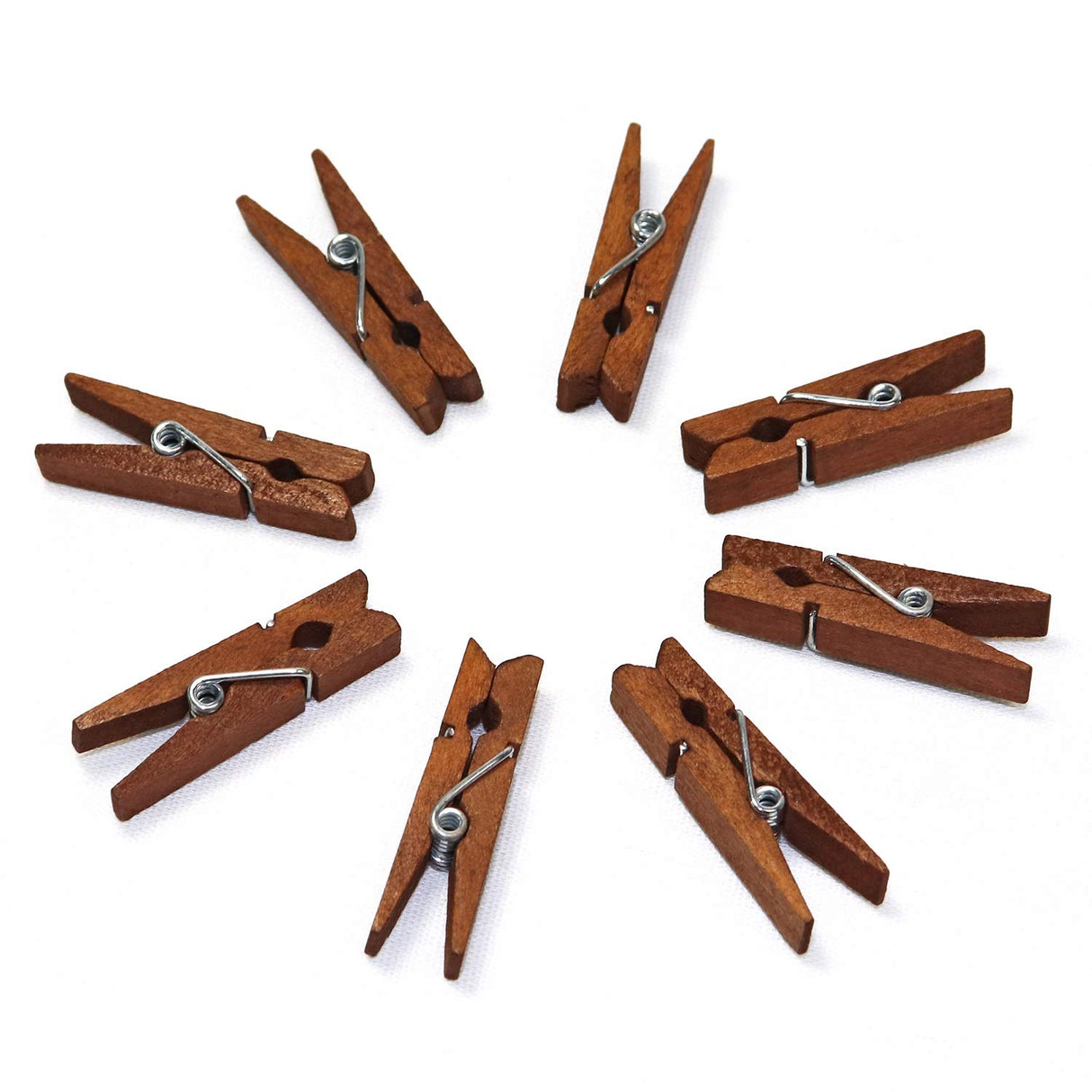 Millennial Essentials Mini Natural Wooden Clothespins, 60pcs, 1.4 Inch Photo Paper Peg Pin Craft Clips for Scrapbooking, Arts & Crafts, Hanging Photos (60pc Rustic Brown) Millennial Essentials