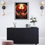 UPABLUNSO Diamond Painting Kits for Adults Phoenix with Red Flames Diamond Art DIY 5D Full Round Drill Crystal Rhinestone Arts and Crafts for Home Decor Wall Decor 12x16inch UPABLUNSO