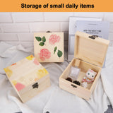 GNIEMCKIN 8 Pack Wooden Box, Unfinished Unpainted Wood Boxes for Crafts, DIY Projects, and Jewelry Storage (6x6x4 inch) GNIEMCKIN