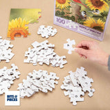 Bits and Pieces - 100 Piece Jigsaw Puzzle - A Touch of Spring by Artist Jane Maday - Cute Bunnies - 100 pc Jigsaw Bits and Pieces