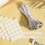 FUHITIM Soy Candle Wax for Candle Making 10 lbs Bag, Premium Natural Soy Wax Flakes, No additives and Pure, 100 Cotton Candle Wicks, 100 Wick Stickers, & 2 Centering Devices FUHITIM