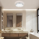 Lzawvm Crystal Ceiling Light Fixture, Flush Mount Bedroom Bathroom Hallway Light, 4000K LED Dimmable, 18W Lzawvm