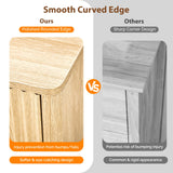 VINGLI Fluted Dresser 6 Drawer, Wood Dresser for Bedroom with Rounded Edges, Mid Century Modern Dressers 47" Long Chest of Drawers, Natural Wood Color, 46.8" W*15.6" D*31" H VINGLI