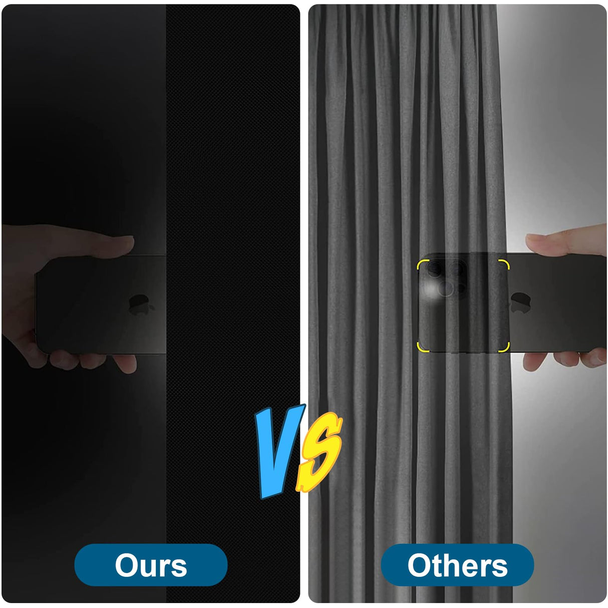 100% Blackout Curtains for Bedroom, Portable DIY Window Blinds, No Drill Window Shades & Blackout Blinds with Stickers & Tabs for Travel, Dorm Room, Media Room (118" x 57") Petaholic