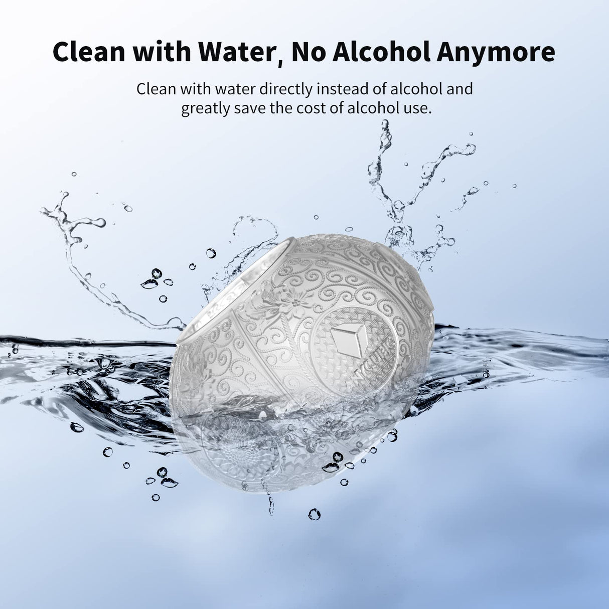 ANYCUBIC Water Wash 3D Printer Resin, 405nm High Precision UV-Curing 3D Resin, Low Shrinkage Standard Photopolymer Resin for 8K Capable LCD DLP Resin 3D Printer Printing (Clear, 500g) ANYCUBIC