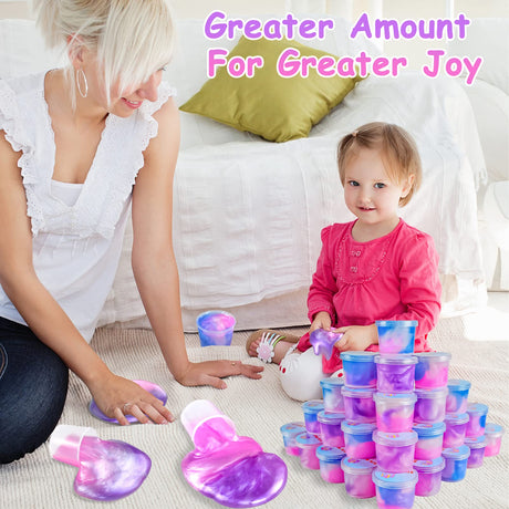 36 Packs Unicorn Slime Kit, Unicorn Party Favors for Kids, Pretty Stretchy & Non-Sticky Galaxy Slime Pack, Slime Party Favors for Girls & Boys Goodie Bag Stuffers HOOLYUK