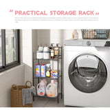 LEEDA 3-Tier Freestanding Multipurpose Storage Shelves Heavy Duty Metal Shelving Unit, Display Plants Flowers Bath Essentials, for Kitchen Bathroom Office, Black Leeda Made