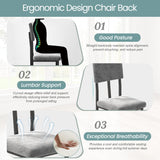 HUGROVE 5-Piece Dining Set, 47.24-Inch Faux Marble Dining Table Set for 4, Modern Minimalist Kitchen & Dining Room Set with Velvet Upholstered Chairs for Small Spaces, Apartments (Charcoal) HUGROVE