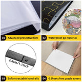 LOTMOFUN Puzzle Storage Folder for 1000 Pieces, Portable Large Capacity Jigsaw Puzzle Organizer with 25 Pockets for 50 Sets Puzzle Folder, Dustproof and Protective Puzzles Accessories LOTMOFUN