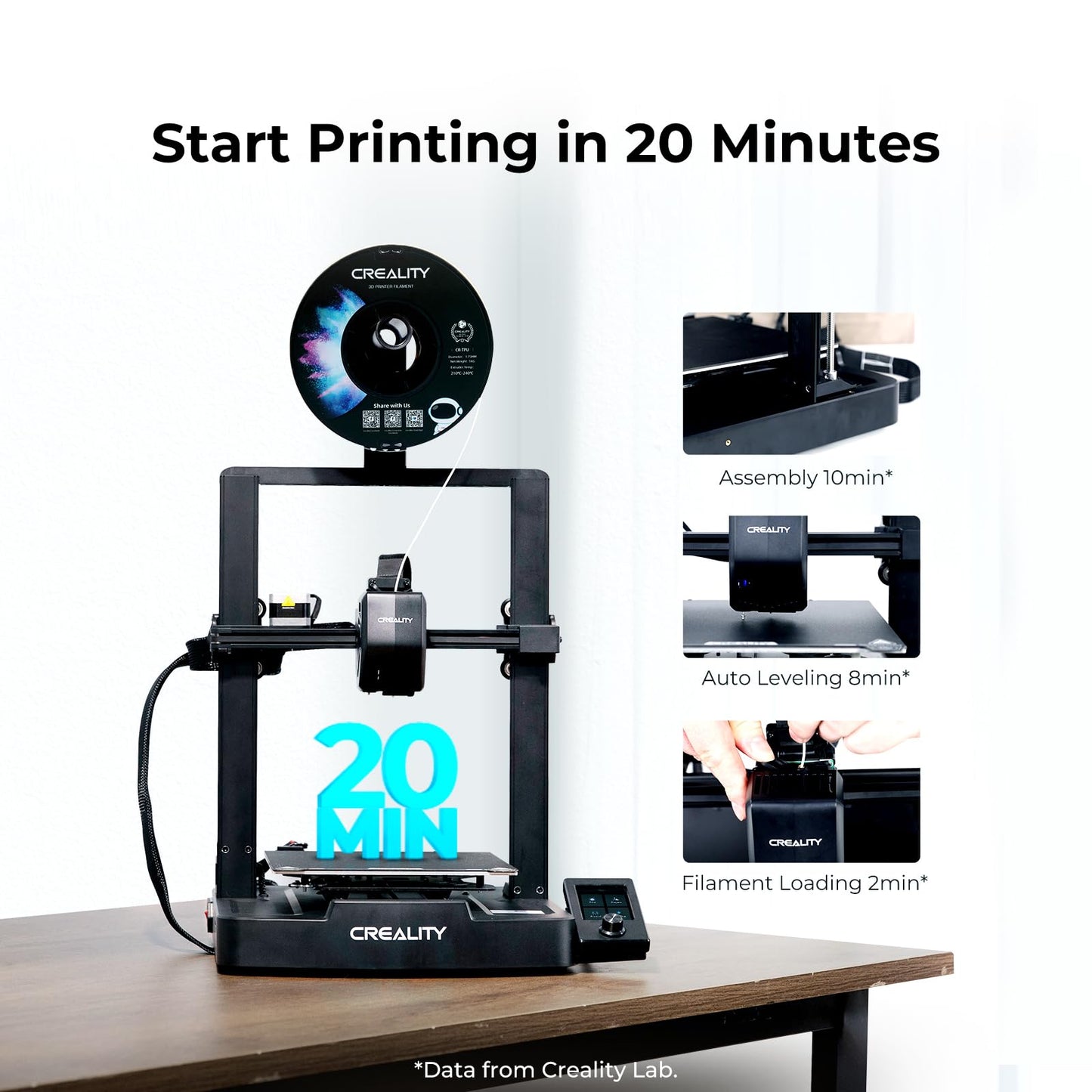 Creality Ender 3 V3 SE 3D Printer, 250mm/s Faster FDM 3D Printers with CR Touch Auto Leveling, Sprite Direct Extruder Auto-Load Filament Dual Z-axis & Y-axis, Printing Size 8.66 * 8.66 * 9.84 - WoodArtSupply