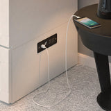 AFI, Southampton Murphy Bed Chest Queen with 6" Mattress, Storage Drawer & Built-in USB Charger, White AFI