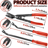 Keze 3 Pcs Auto Clip Pliers Set and Fastener Remover,Car Trim Rivet Removal Pry Tool Repair Kit with Storage Bag for Automotive Door Panel,Upholstery,Dashboard,Plastic Fasteners Keze