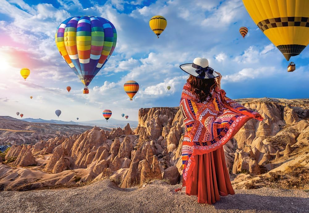 CASTORLAND 1500 Piece Jigsaw Puzzles, Admiration of Colors, Colorful Balloons, Landscape Puzzles, Scenic View, Adult Puzzle, Castorland C-152148-2 Castorland