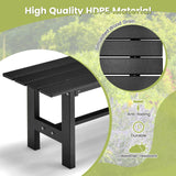Tangkula 47” Black Outdoor Garden Bench for 2 - Sturdy Patio Seating with HDPE Slatted Seat & Metal Frame Tangkula